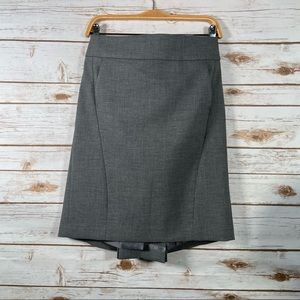 Petite | Ann Taylor Loft Grey Mini Shirt with Pleated Back Size 6 P